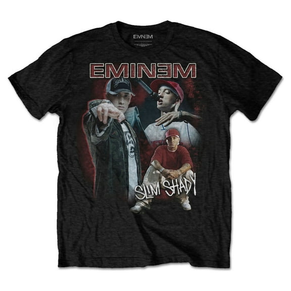 Men's Eminem Shady Homage Slim Fit T-shirt Large Black