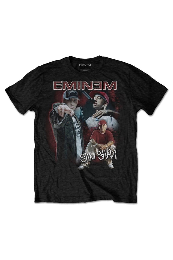 Men's Eminem Shady Homage Slim Fit T-shirt Large Black