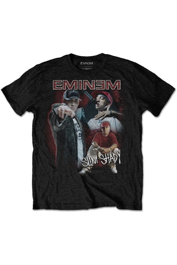 Men's Eminem Shady Homage Slim Fit T-shirt X-Large Black
