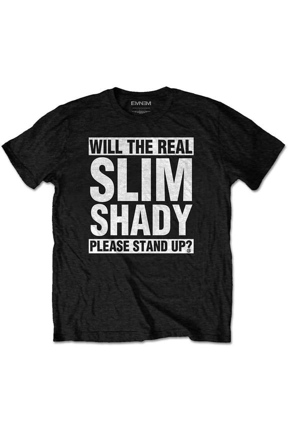 Men's Eminem The Real Slim Shady Slim Fit T-shirt Small Black