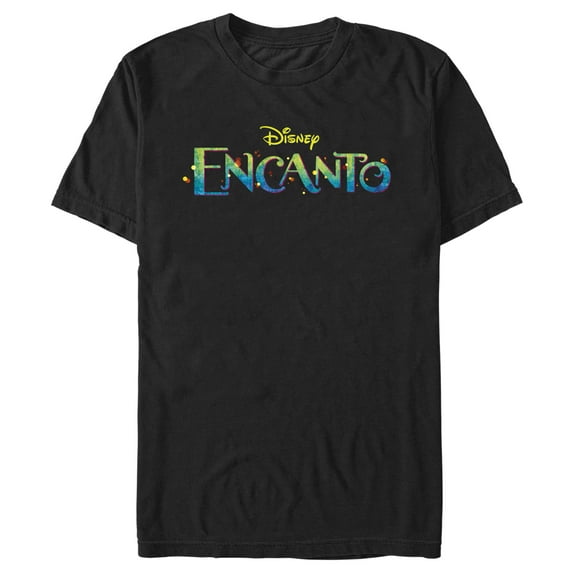 Men's Encanto Colorful Logo Graphic Tee Black X Large