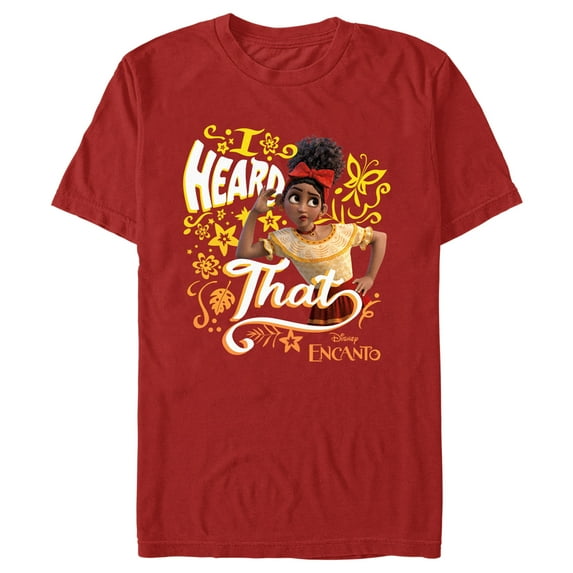 Men's Encanto Dolores I Heard That Graphic Tee Red Large