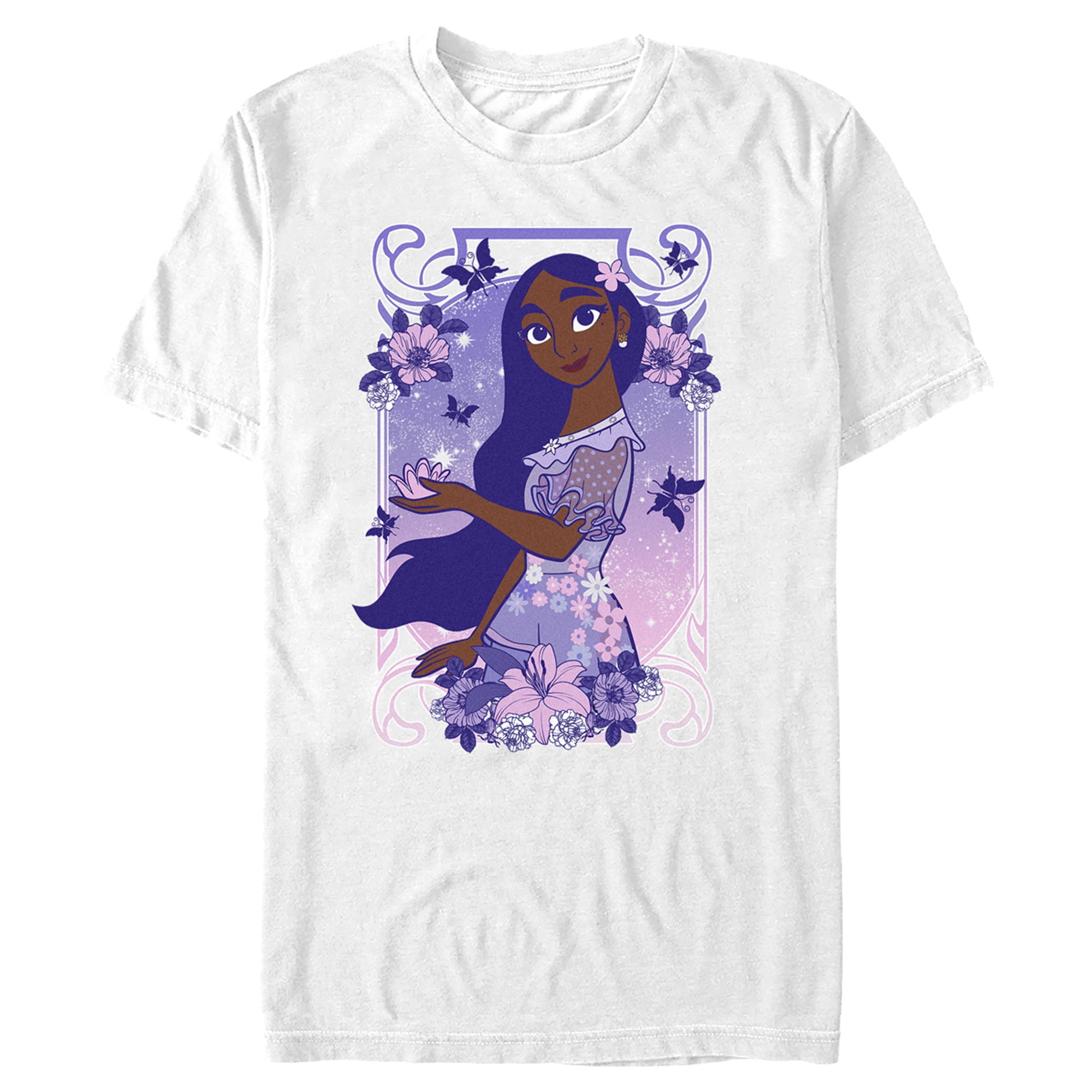 white and purple graphic tee men's