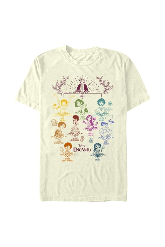 Men's Encanto Madrigal Family Tree Graphic Tee Beige Small