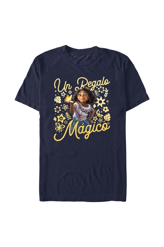 Men's Encanto Mirabel Un Regalo Magico  Graphic Tee Navy Blue Medium