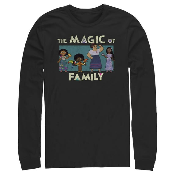 Men's Encanto The Magic of Family Long Sleeve Shirt Black 2X Large