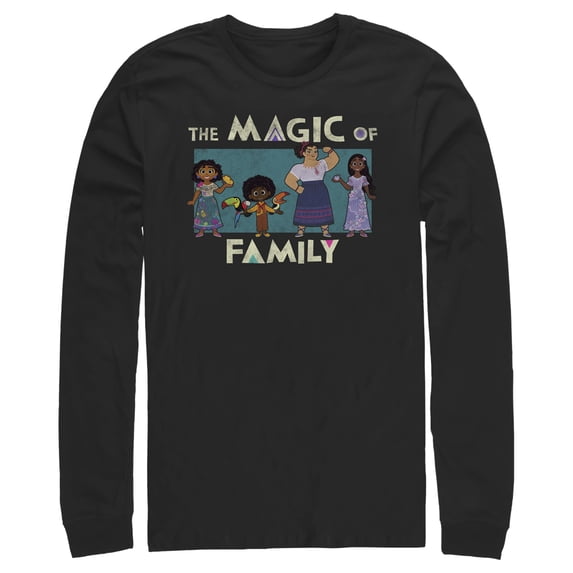 Men's Encanto The Magic of Family Long Sleeve Shirt Black Large