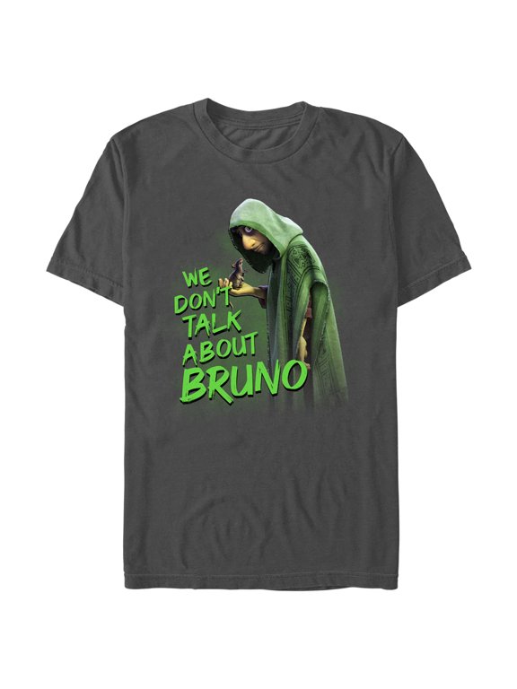 Men's Encanto We Don't Talk About Bruno Green Text Graphic Tee Charcoal X Large