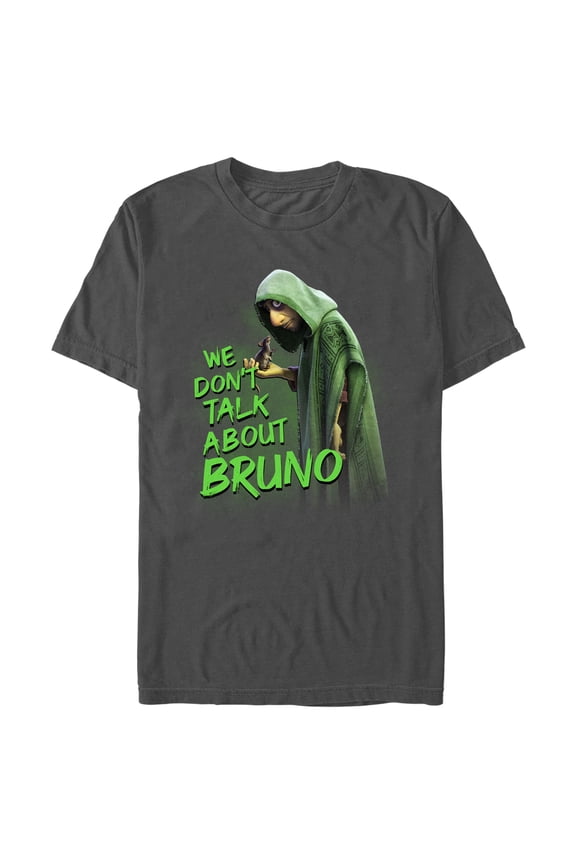 Men's Encanto We Don't Talk About Bruno Green Text Graphic Tee Charcoal X Large