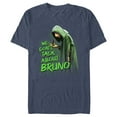 thumbnail image 1 of Men's Encanto We Don't Talk About Bruno Green Text Graphic Tee Navy Blue Heather Large, 1 of 4
