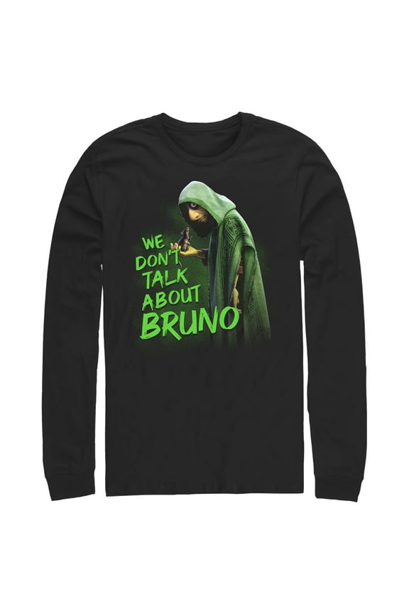 Men's Encanto We Don't Talk About Bruno  Long Sleeve Shirt Black Medium