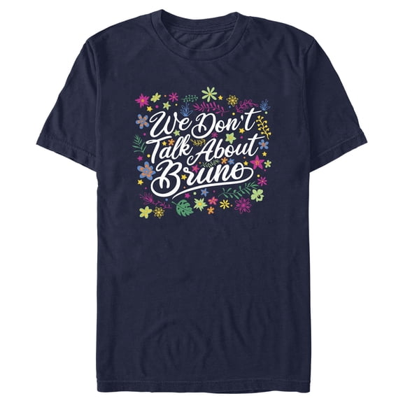 Men's Encanto We Don't Talk About Bruno Quote Graphic Tee Navy Blue Small