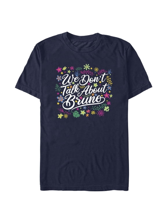 Men's Encanto We Don't Talk About Bruno Quote Graphic Tee Navy Blue Small
