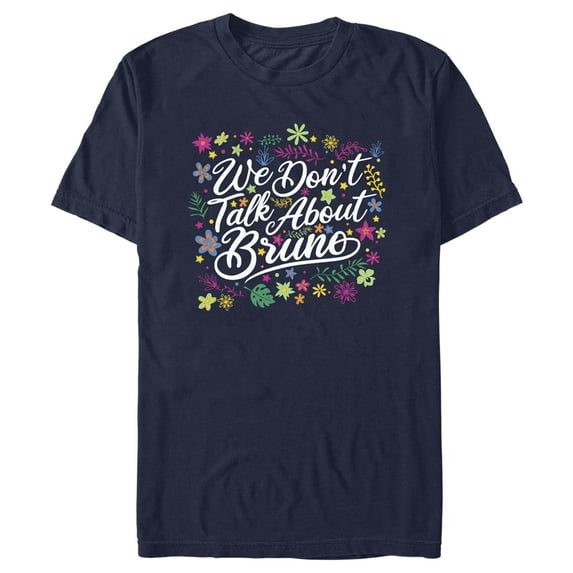 Men's Encanto We Don't Talk About Bruno Quote Graphic Tee Navy Blue X Large