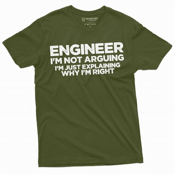 Men's Engineer T-shirt engineer funny gifts tee shirt engineering student gift shirt (XX-Large Military Green)