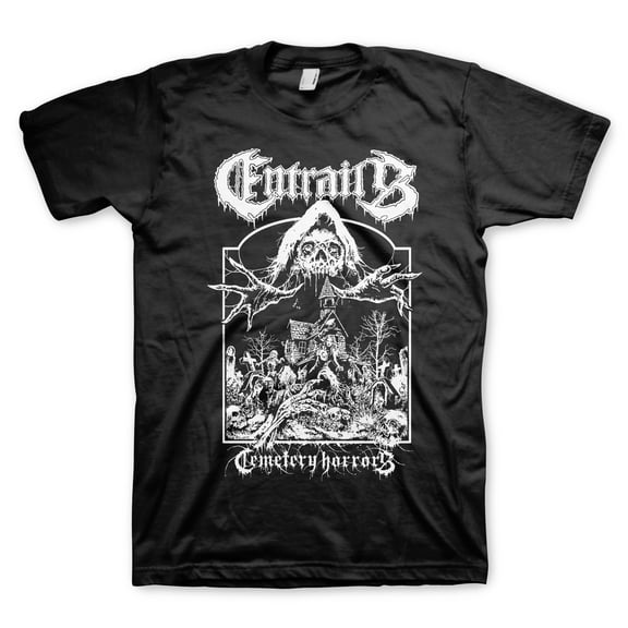 Men's Entrails Cemetary Horrors T-shirt Small Black