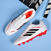 Mens Ergonomic Football Soccer Shoes, Anti-Slip Sharp Spikes Cleats, Cushioned Comfort Insole, Breathable Outdoor Athletic Footwear for Teenagers and Adult Football Players