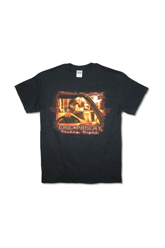 Men's Eric Paslay Friday Night T-shirt Large Black