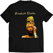 Men's Erykah Badu Shirt Fashion Graphic Design t Shirts Black