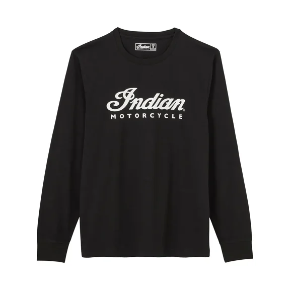 Men's Essential Script Logo Long Sleeve T-Shirt, Black