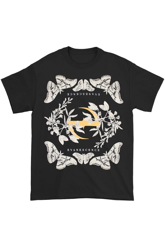 Men's Evanescence Butterfly Logo T-shirt Large Black