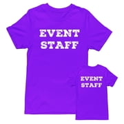 Men's Event Staff Tee NR, Front & Back, Purple, 4XL
