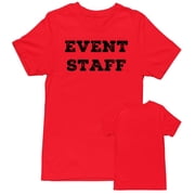 Mens Event Staff Tee NR, Front Only, Red, 3XL