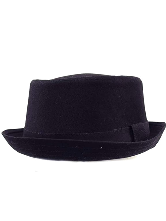 Men's Everyday Cotton All Season Porkpie Boater Derby Fedora Sun Hat