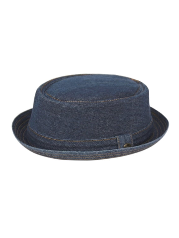 Men's Everyday Cotton All Season Porkpie Boater Derby Fedora Sun Hat