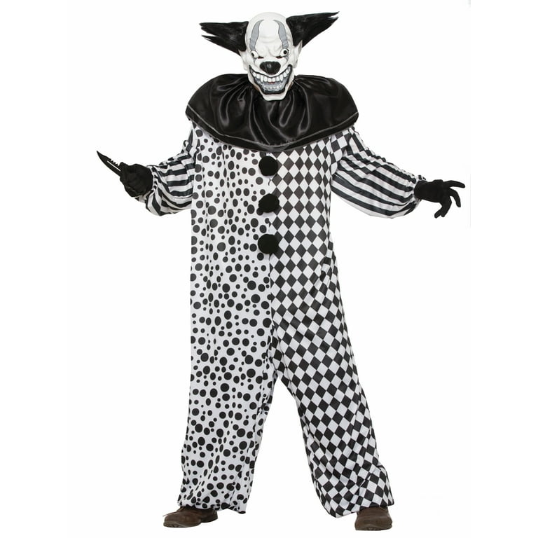 Evil Al The Clown Mask + Jumpsuit Adult Costume Male Evil Al The Clown Mask + Jumpsuit Adult Costume Male