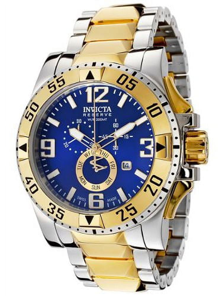 Men's Excursion Reserve Two-Tone Steel Chrono Blue Dial