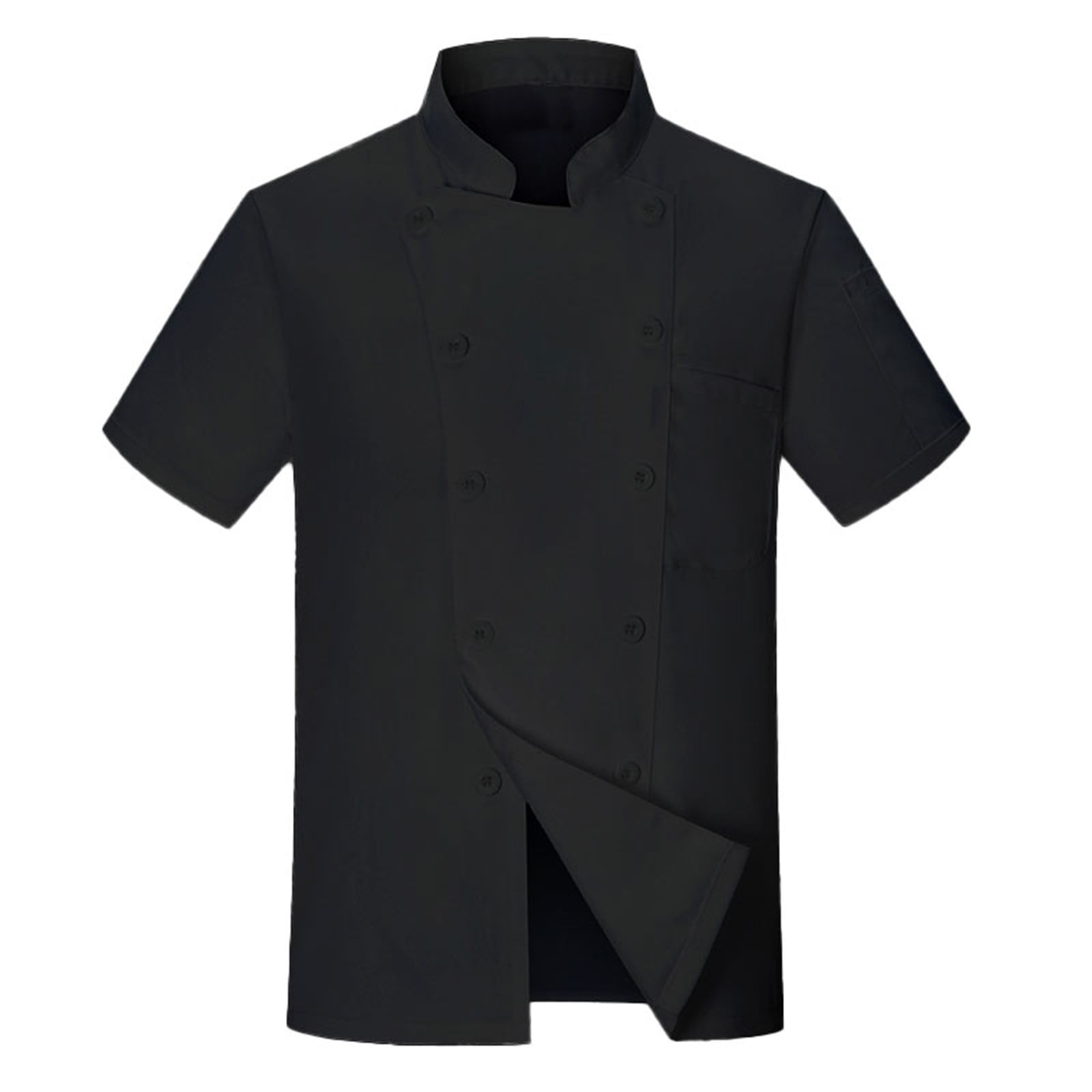 Design Button Food Men's Executive Chef Coat, Classic Button Front Short Sleeve ...