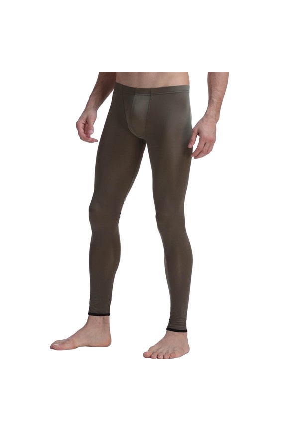 Men's Exotic Apparel Comfortable Mid Waist Long Pants With Contrast For Casual Home Wear Spring Summer Loungewear Everyday Relaxed Green M
