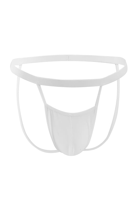 Men's Exotic Apparel for Casual Open Mouth T Pants with Solid Fashion Design White One Size