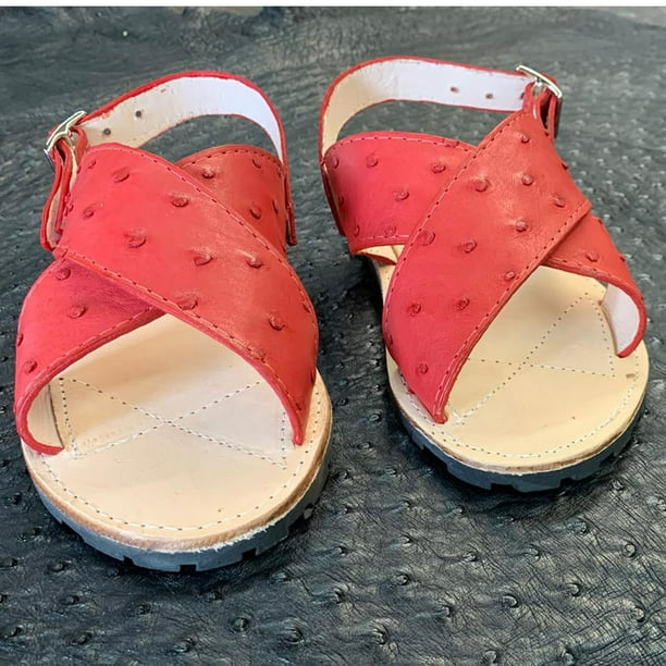 Men s Exotic Sandals Genuine Ostrich Huaraches Piel Avestruz originales. Walmart Business Supplies