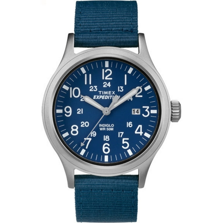 Men s Expedition Scout Blue Dial Watch Blue Nylon Strap Walmart