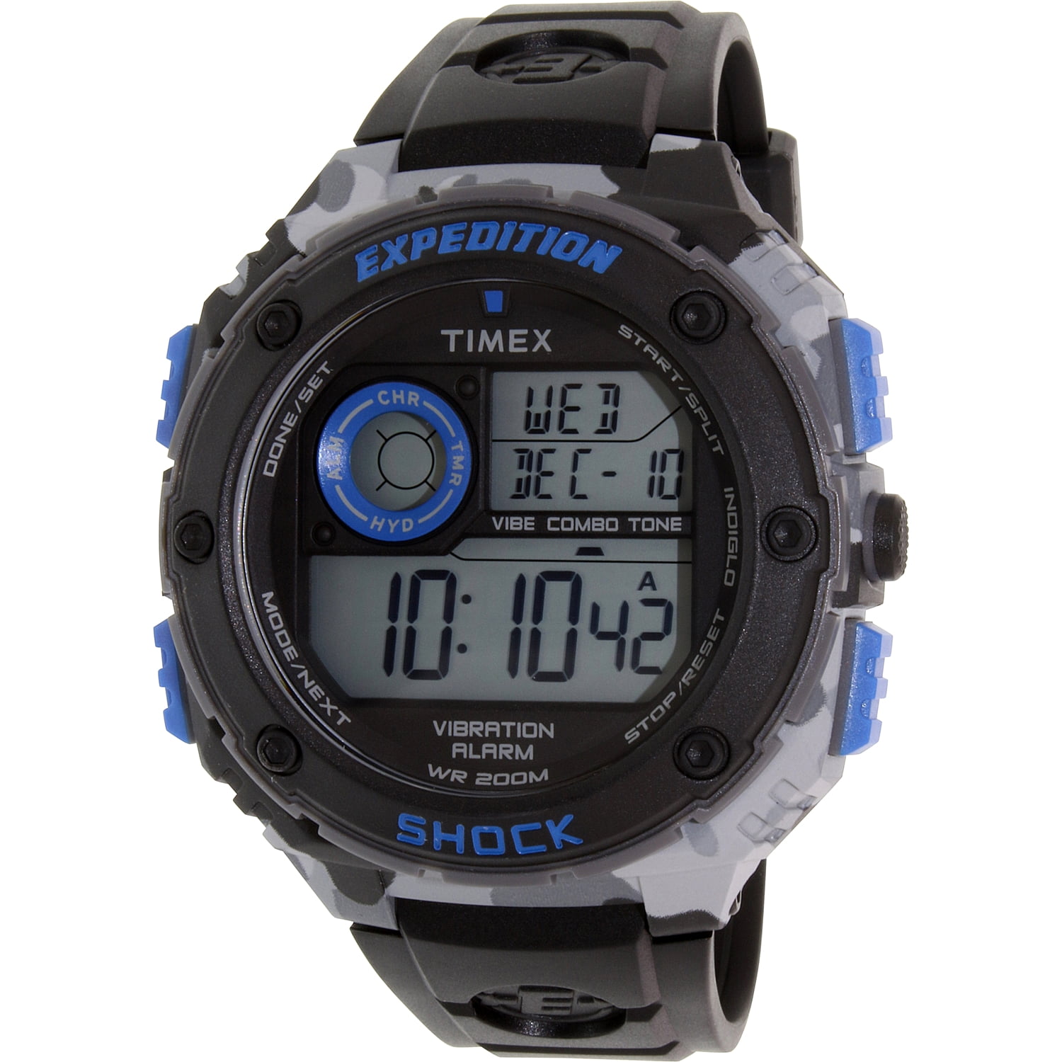 Men s Expedition TW4B00300 Black Rubber Quartz Watch Walmart