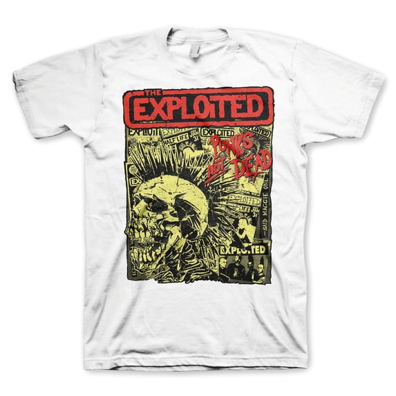 Men's Exploited The Exploited - Punks Not Dead T-shirt Medium White