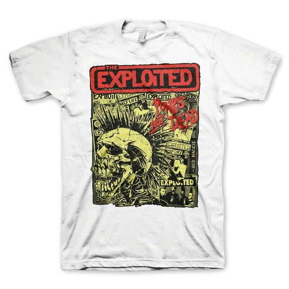 Men's Exploited The Exploited - Punks Not Dead T-shirt X-Large White