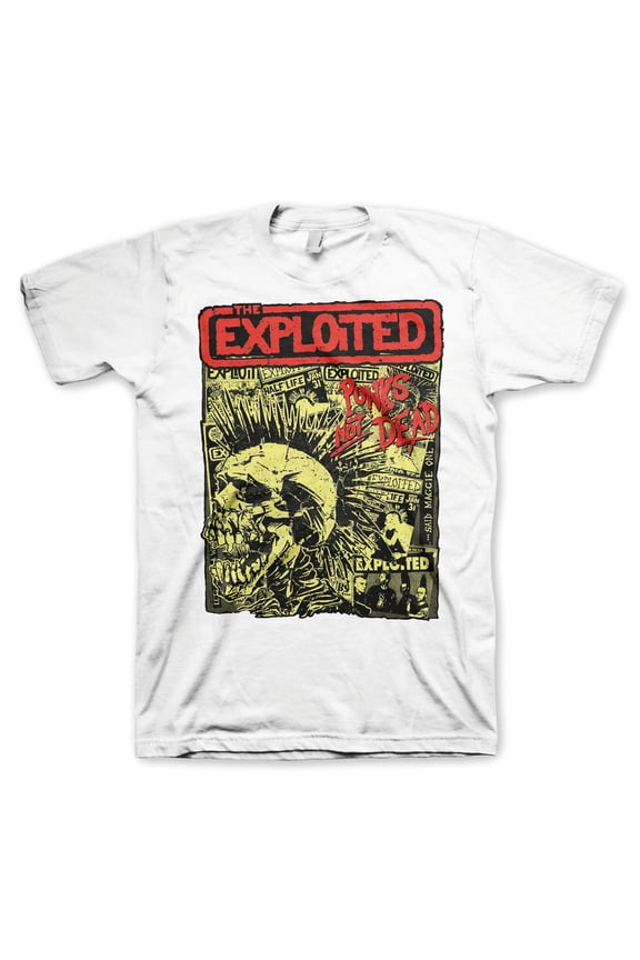 Men's Exploited The Exploited - Punks Not Dead T-shirt X-Large White