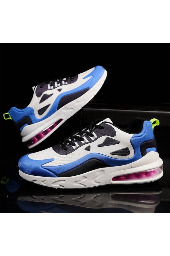 Men's Extended Sizes 2025 All-Season Air Cushion Sneakers Low Top Breathable Mesh Design Platform Athletic Footwear