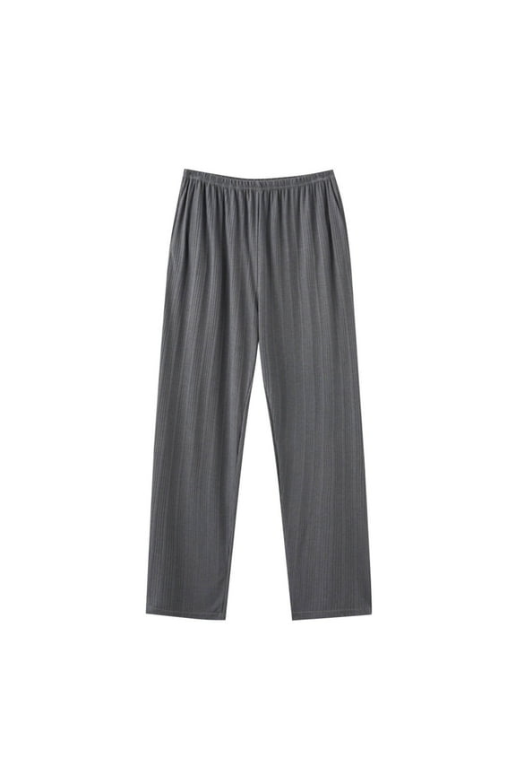 Men's Extended Sizes Jersey Knit Sleep Cotton Pajama Lounge Pant Size M-4XL Dark Gray