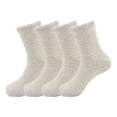 thumbnail image 1 of BambooMN Men's Featherlight Fuzzy Socks - Plush Soft Warm Comfy - Light Grey Extra Large - 4 Pairs, 1 of 5