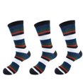 thumbnail image 1 of Men's Extra Large Rayon from Bamboo Classic Wicking Soft Casual Dress Stripe Socks - Color 4 - 3prs, 1 of 1