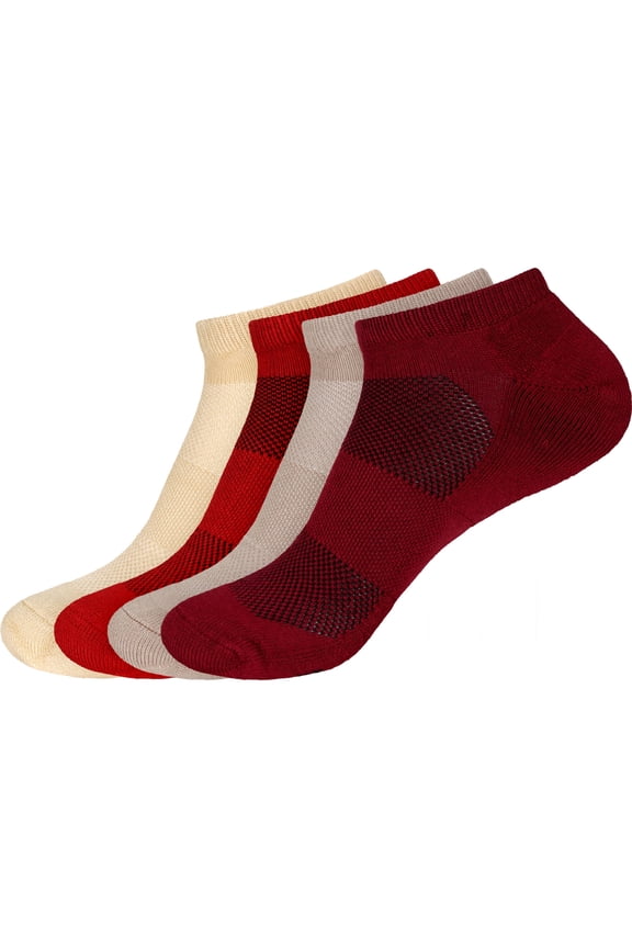 Men's Extra Large Rayon from Bamboo Fiber Colored Sports Superior Wicking Athletic Ankle Socks - Assortment 96 - 4prs, Size 10-14