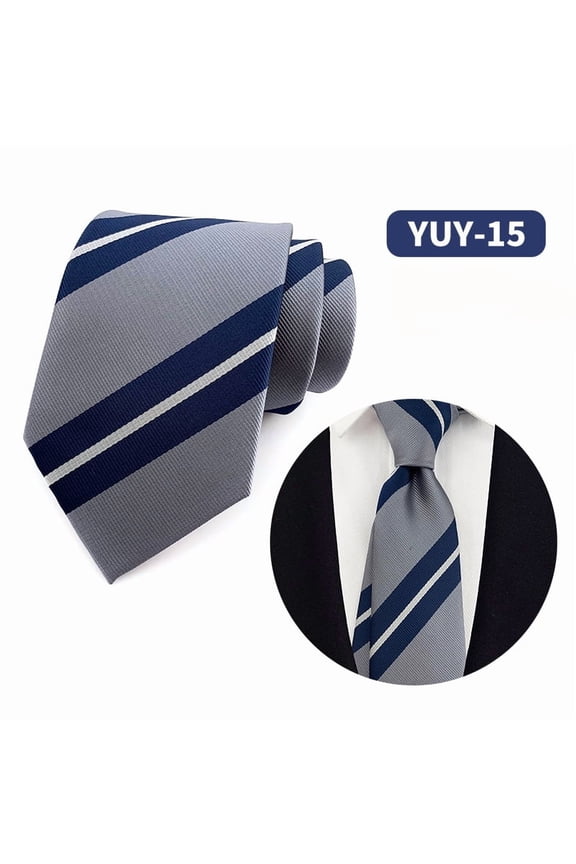 Men's Extra Long Big and Tall Necktie Woven Jacquard Classic Silk Tie Business Wedding Formal Party Stripe Jacquard