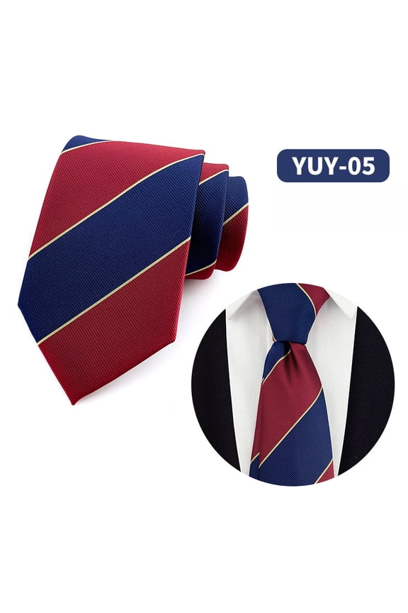 Men's Extra Long Big and Tall Necktie Woven Jacquard Classic Silk Tie Business Wedding Formal Party Stripe Jacquard