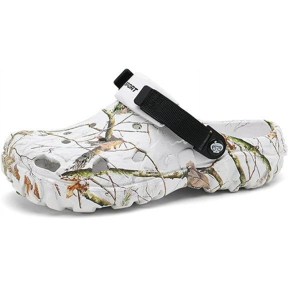 Men’s Extra Wide Clogs Sandals – Lightweight Breathable Sports Water Shoes with Adjustable Back Strap, Comfortable for Beach, Outdoor, and Big Sizes Available