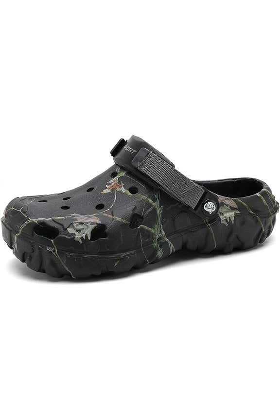 Men’s Extra Wide Clogs Sandals – Lightweight Breathable Sports Water Shoes with Adjustable Back Strap, Comfortable for Beach, Outdoor, and Big Sizes Available