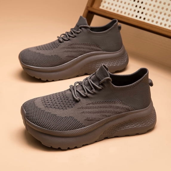 Men's Extra Wide Running Shoes, Lightweight Breathable Knit Sneakers with Cushioned Thick Sole for Walking, Training, and Daily Comfort